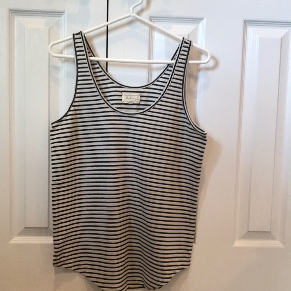 Lou & Grey black and cream striped tank